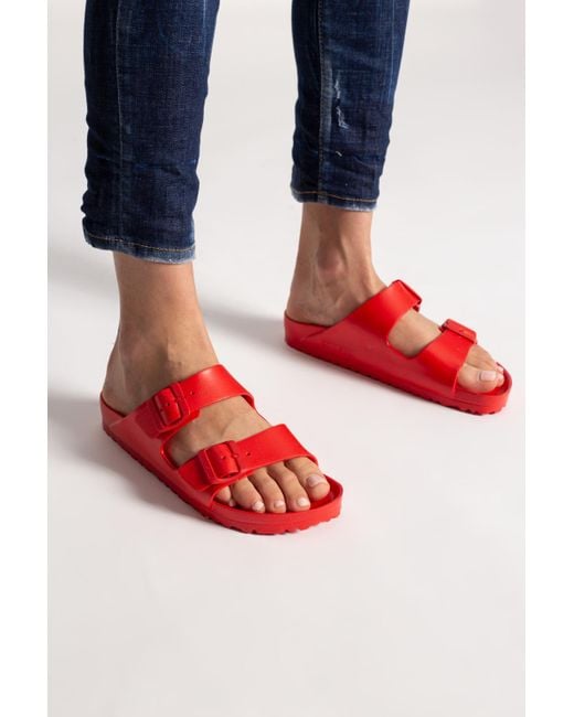 birkenstock arizona red