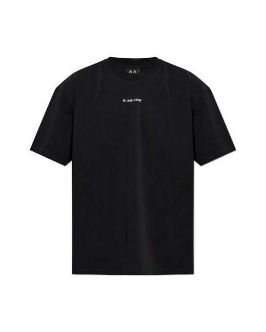 44 Label Group Black T-Shirt With Logo for men