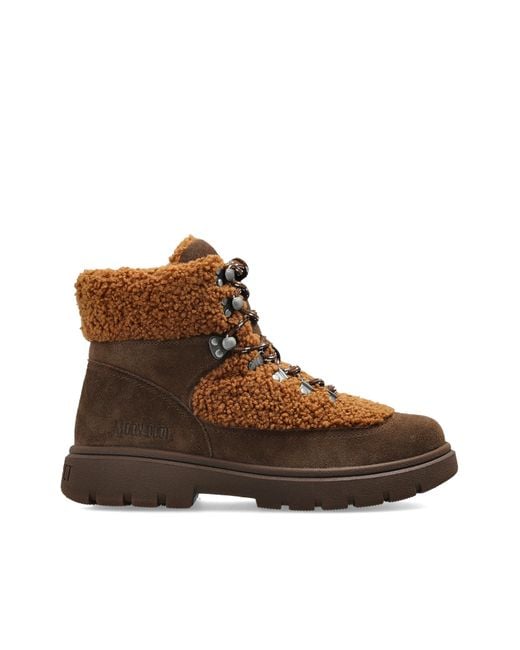 Moon Boot Brown Ankle Boots 'Mb Combat Boot Fleece'