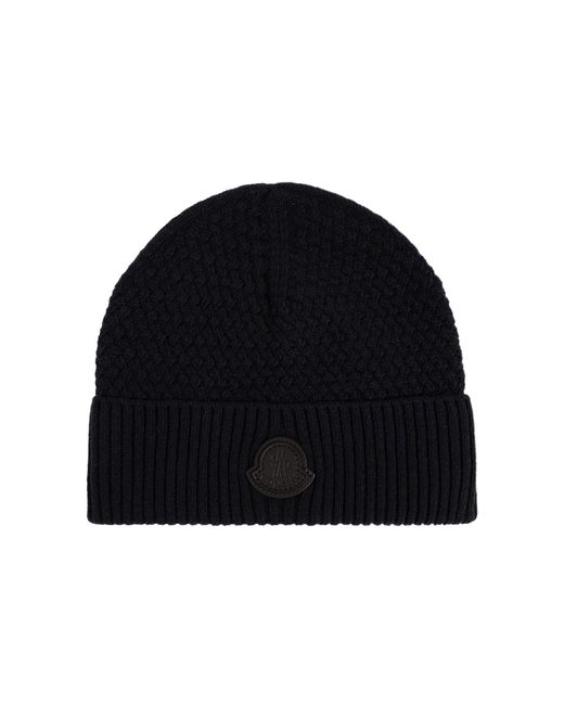 Moncler Blue Wool Hat for men