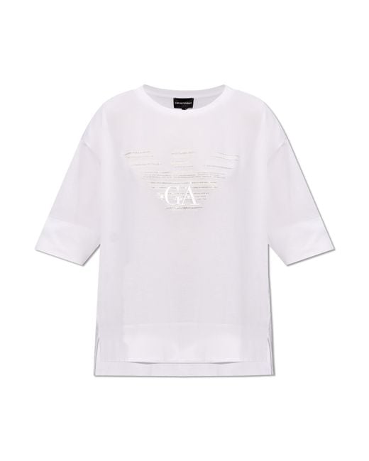 Emporio Armani White T-shirt With Logo,