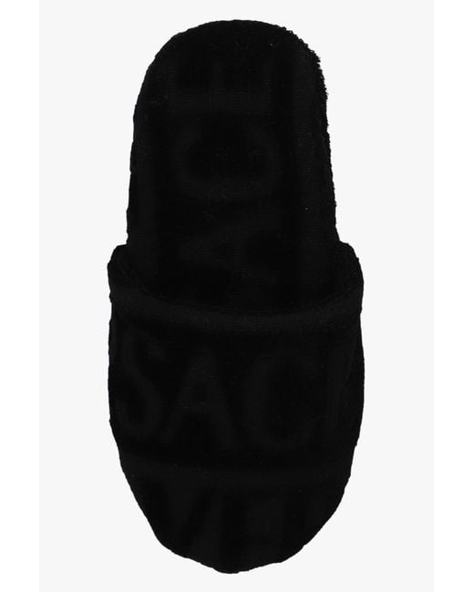 Versace Black Slides With Logo for men