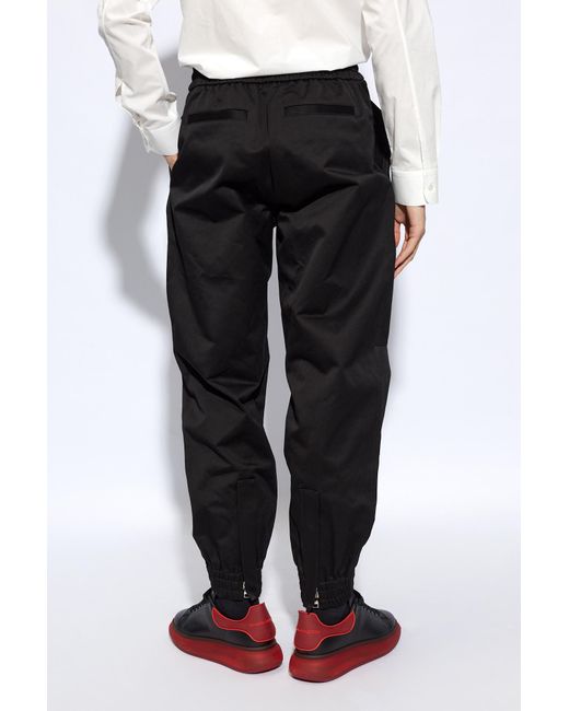 Alexander McQueen Black Cotton Trousers, for men