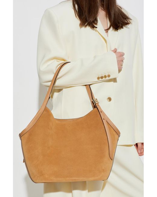 Kate Spade Brown Suede Bag 'Deco Tulip'
