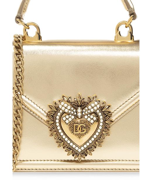 Dolce & Gabbana Metallic ‘Devotion Small’ Shoulder Bag