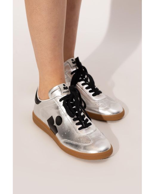 Isabel Marant Natural 'Kaycee' Leather Sneakers