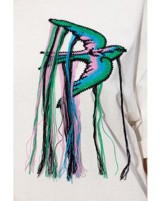 Akep White T-Shirt With Patch