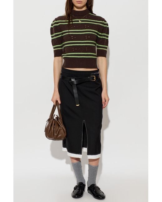 Marni Green Short-Sleeved Sweater