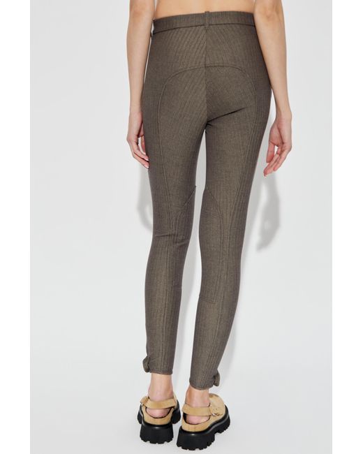 Burberry Gray Herringbone Pattern Trousers