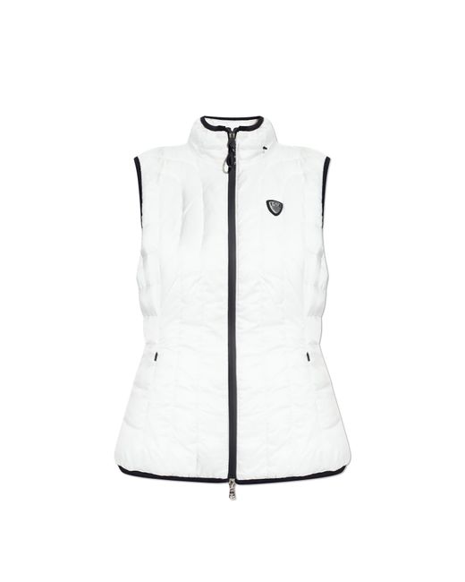 EA7 White Quilted Thermal Vest