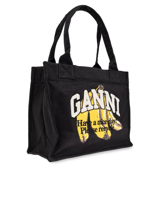 Ganni Black Shopper-Type Bag