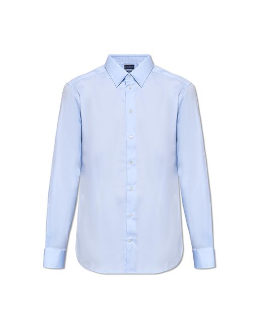 Emporio Armani Blue Cotton Shirt, for men