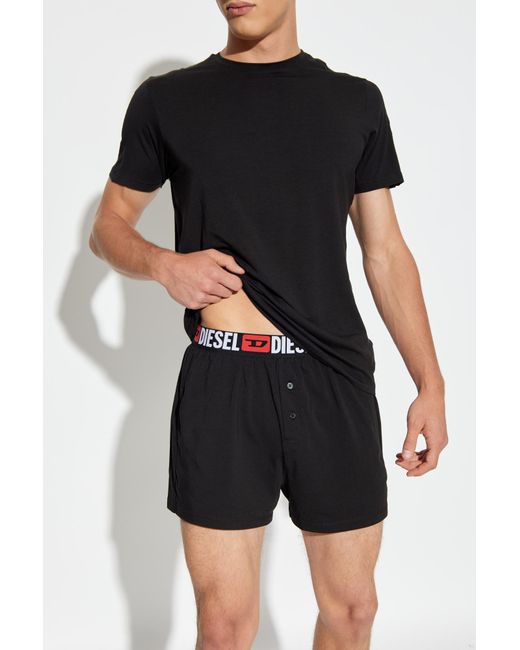 DIESEL Black Two-Pack Of T-Shirts With Logo 'Tom-Utlt-2Pack' for men