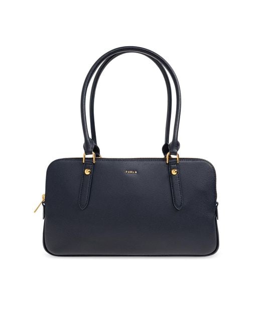 Furla Blue Shoulder Bag 'Giulia Medium'