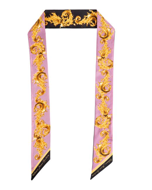 Versace Jeans Couture Pink Silk Scarf