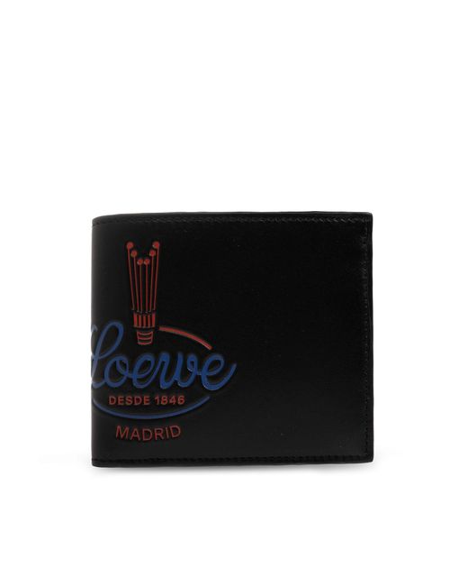 Loewe Black Leather Wallet for men