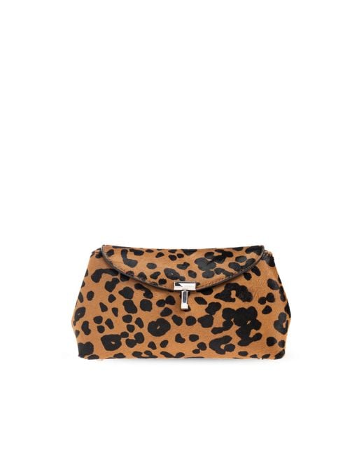 Totême  Brown Clutch Bag 'T-Lock Mini'