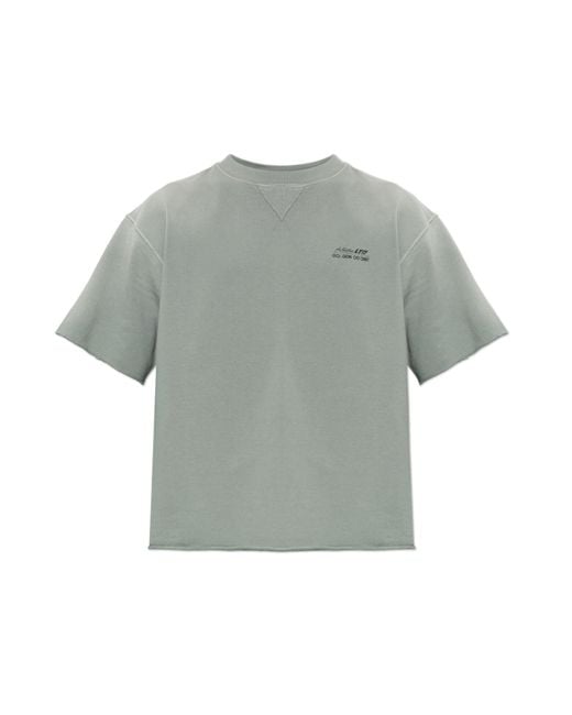 Golden Goose Deluxe Brand Gray T-Shirt With Logo for men