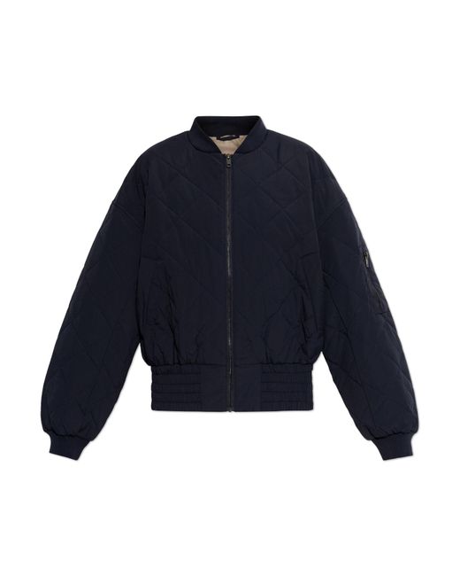 Rethinkit Studios Blue Quilted Bomber Jacket