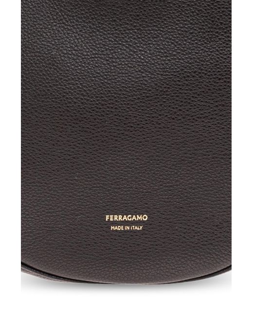 Ferragamo Brown Shoulder Bag "North-South Hobo Medium"