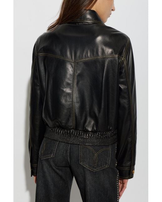 Versace Black Leather Jacket
