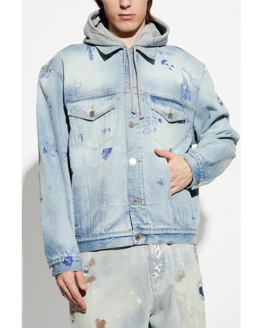 Vetements Blue Denim Jackets for men