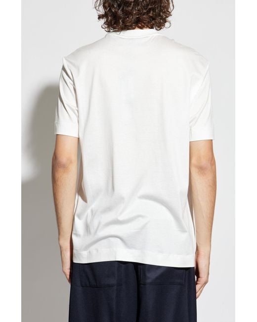 Emporio Armani White T-Shirt With Logo for men