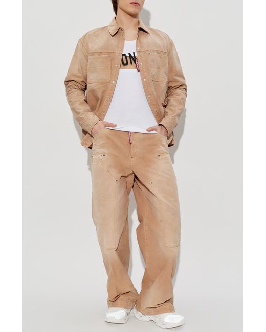 DSquared² Natural 'Cargo' Trousers for men