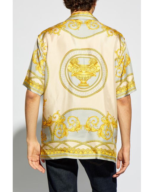 Versace Multicolor Silk Shirt for men