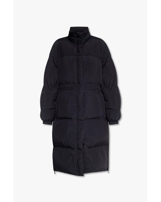 DIESEL 'w-peyton' Down Coat in Black | Lyst