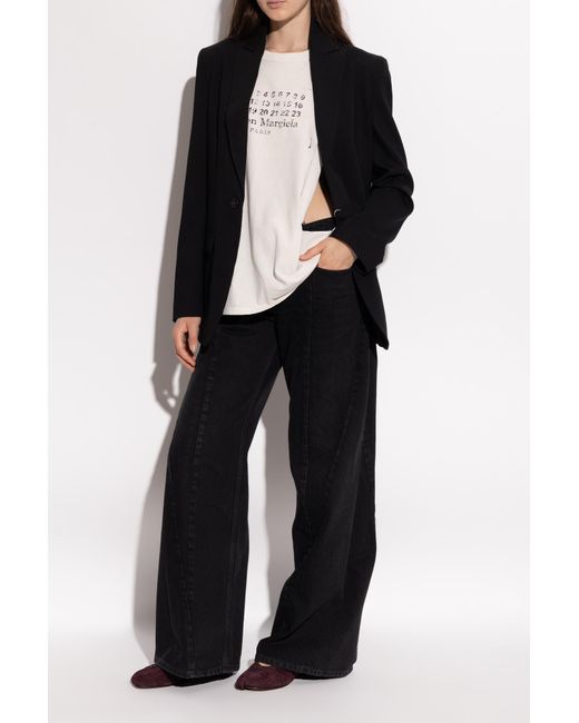 Maison Margiela White Top With "Z" Logo