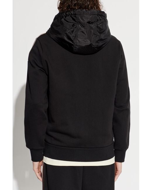 Moncler Black Shorts With Logo Patch for men