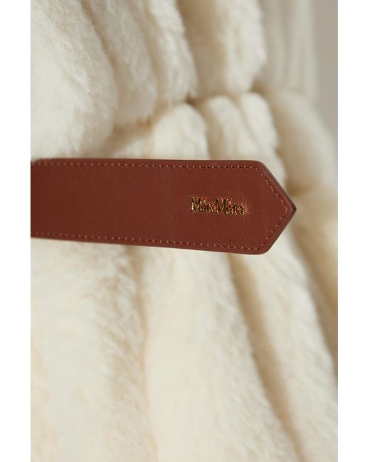 Max Mara White Faux Fur Vest "Newabav"