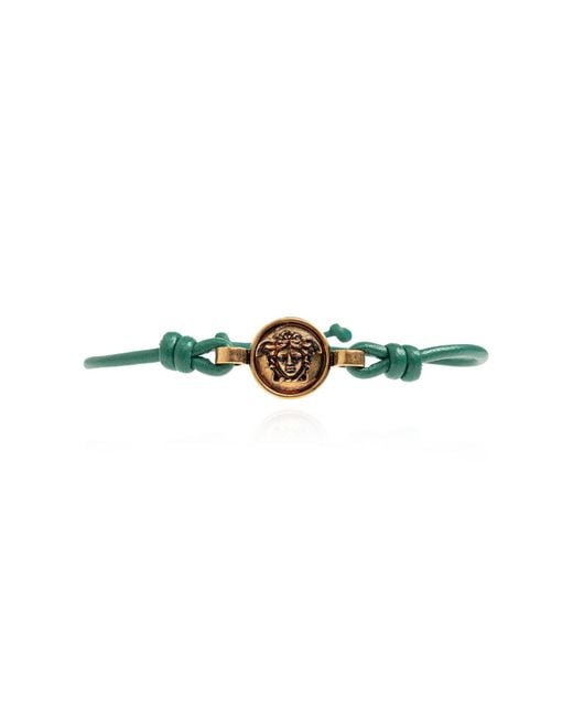Versace Green Leather Bracelet