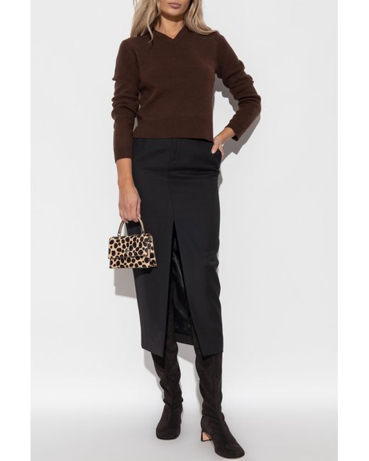 Tory Burch Brown Wool Sweater