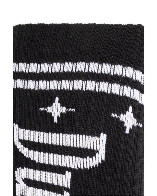 Duke & Dexter Black Socks With Logo for men