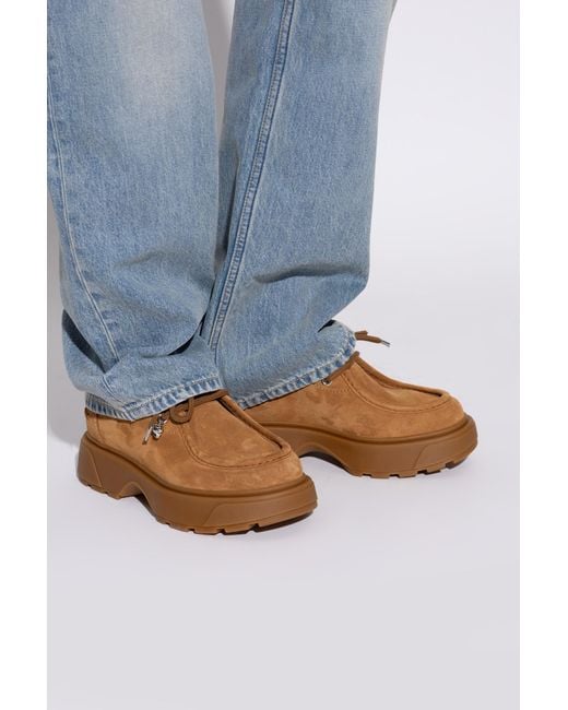McQueen Blue Suede Shoes 'Rover' for men