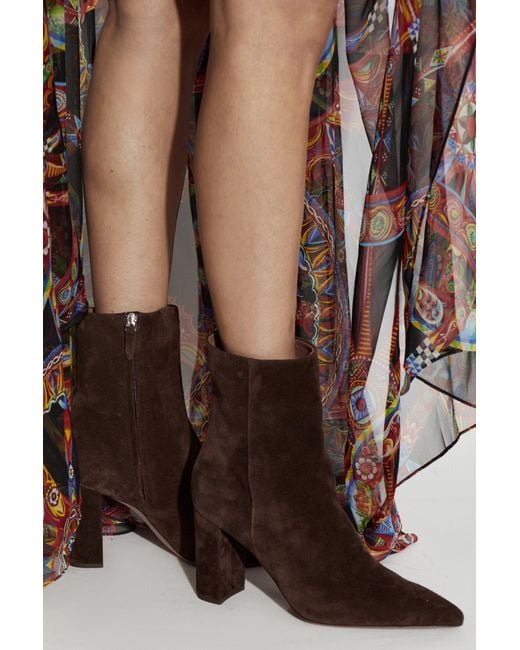 Paris Texas Brown 'Anja' Heeled Ankle Boots