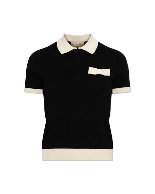Valentino Garavani Black Polo With Pocket