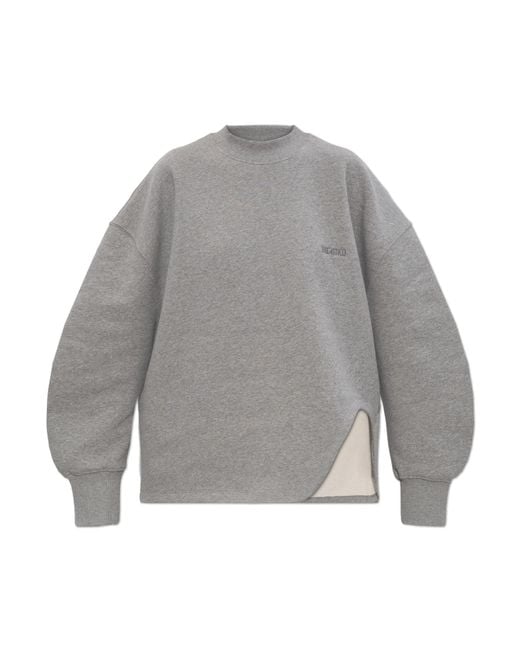The Attico Gray Sweatshirt With Logo