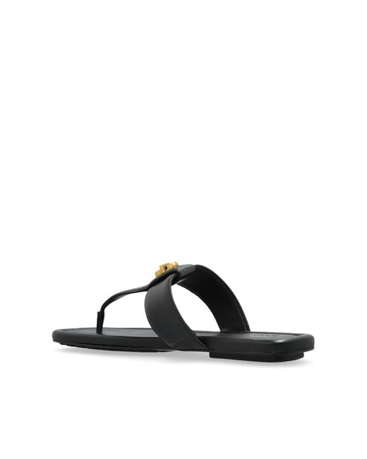 Marc Jacobs Black Leather Slides