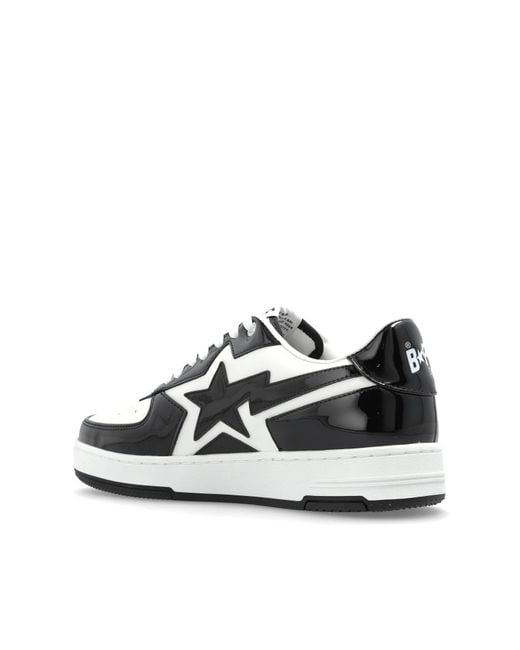 A Bathing Ape White Sports Shoes With Logo for men