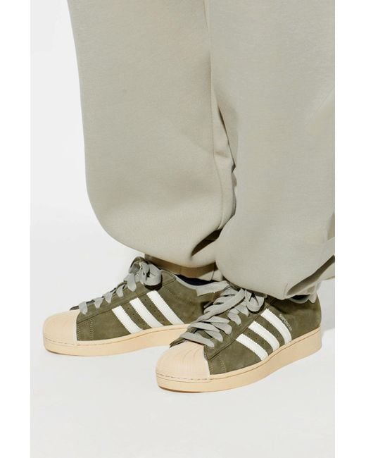 Adidas Originals Green Sports Shoes "Superstar Ii" for men