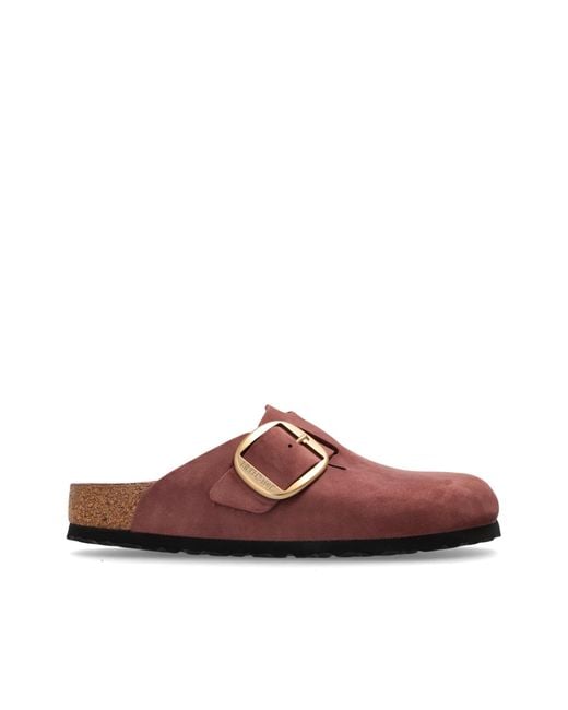 Birkenstock Brown 'Boston Big Buckle' Clogs