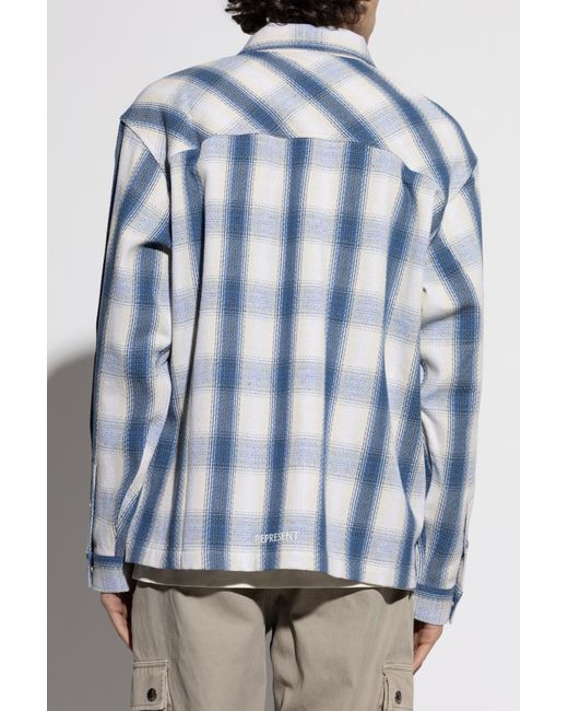Represent Blue Shirt Season Flannel for men
