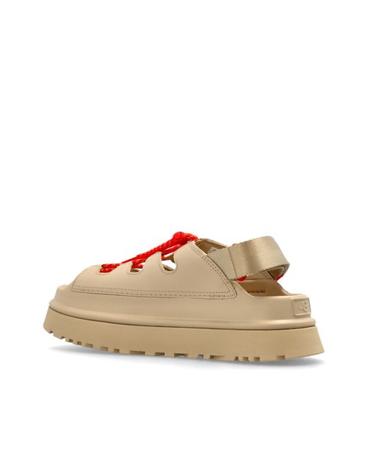 Ugg Pink Platform Sandals 'Goldenglow Toggle'