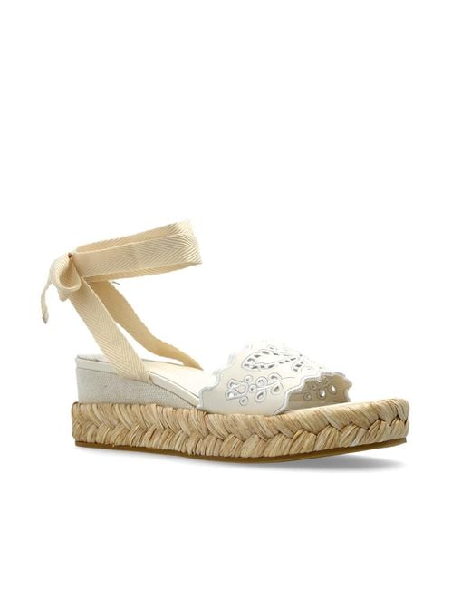 Jimmy Choo White Wedge Sandals 'Arlee'