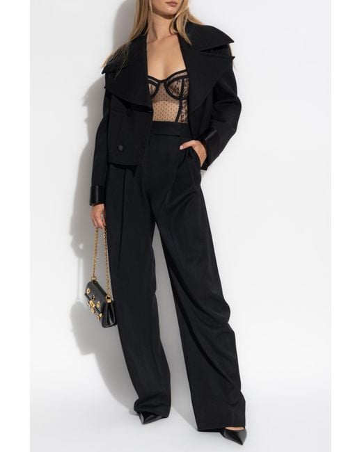 Dolce & Gabbana Black Short Wool Coat