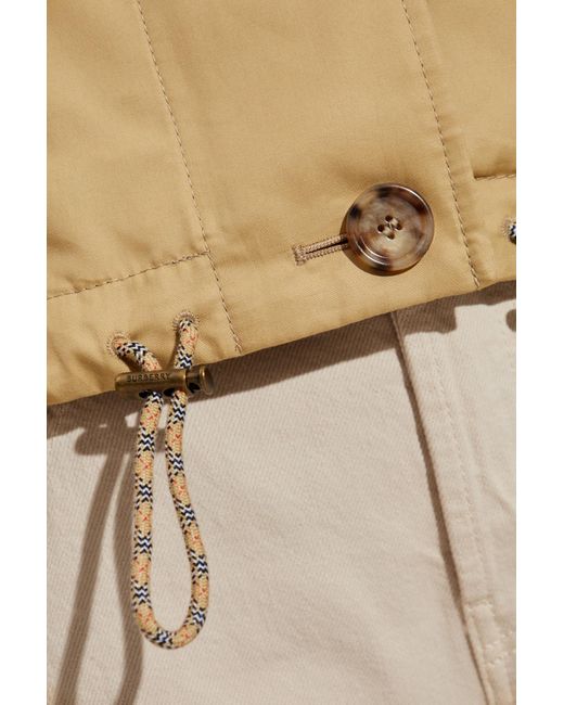 Burberry Natural Short Jacket With Hood