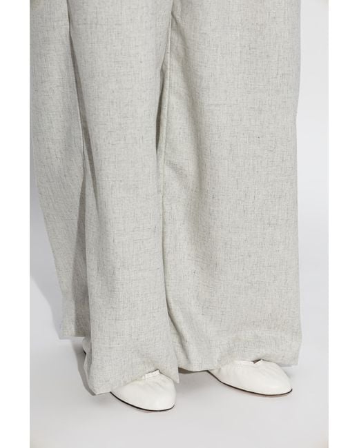 Odissi White Leather Ballet Flats
